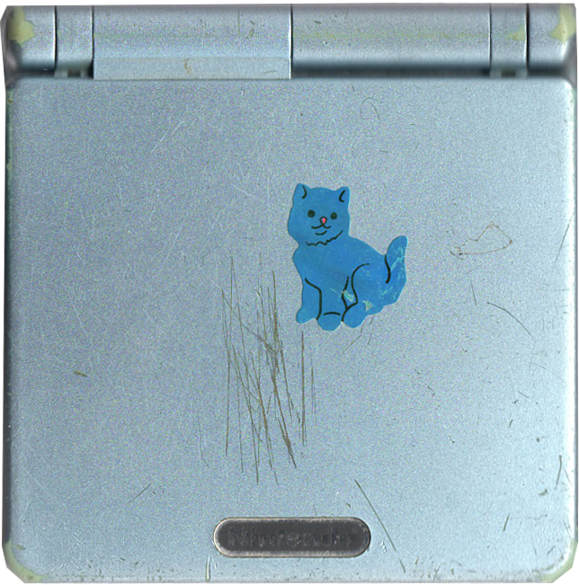 the Nintendo Gameboy Advance SP in Periwinkle