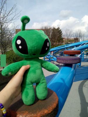 LT standing on a playground